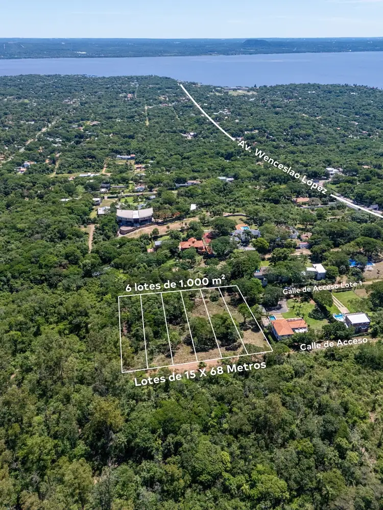 Cinco lotes de 1.000 m² cerca del Anfiteatro 1